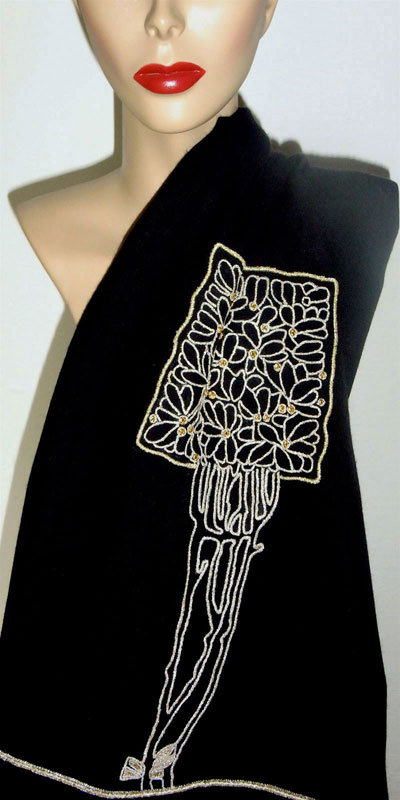 Art nouveau shawl