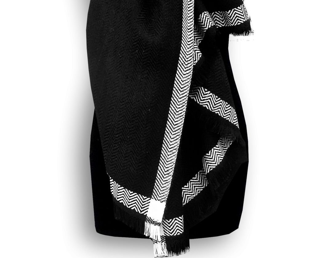 Kaschmir Schal Black&White aus der PREMIUM KLASSIK von Astrid Peller Design.