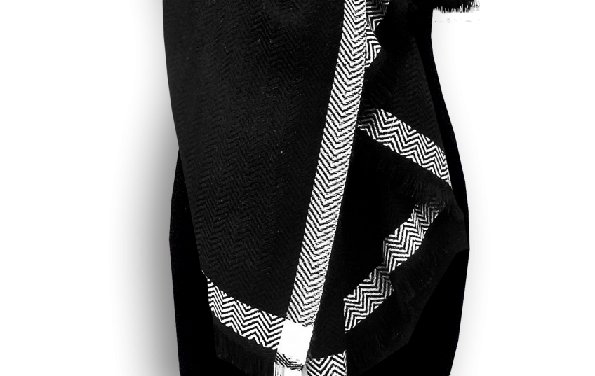 Kaschmir Schal Black&White aus der PREMIUM KLASSIK von Astrid Peller Design.